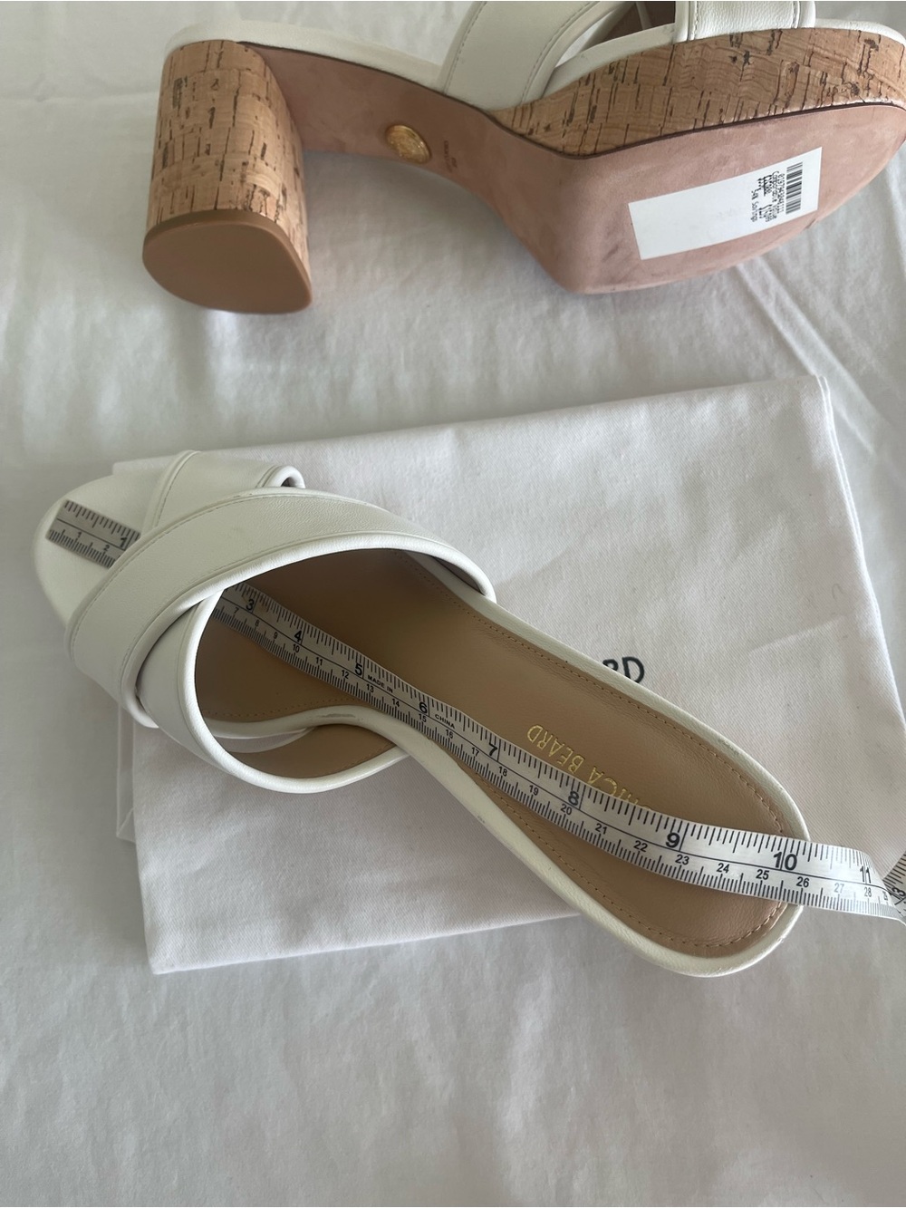 Veronica Beard  Dory White Leather Women's Sandal Heels Size 9 M  $395 NEW - Picture 14 of 14